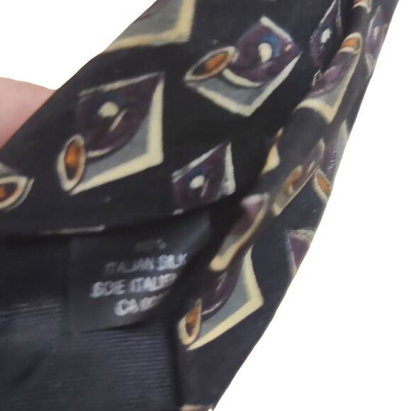 Vintage Silk Tie Geoffrey Beene Corpcore 90s  Suit - Picture 4 of 5